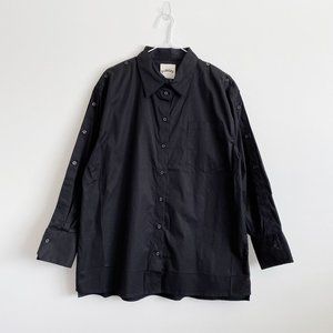 DUBGEE Women Long Sleeve Button Down Shirt  Button Down Sleeve, Black, Large